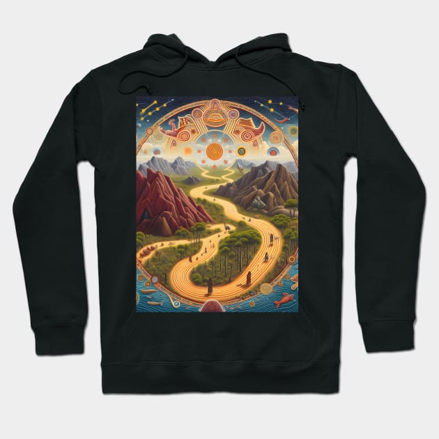 Explore the Cultural Depth: Australian Aboriginal Art and Unique Visual Traditions Hoodie by insaneLEDP